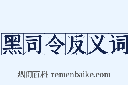 黑司令反义词是什么意思的图片